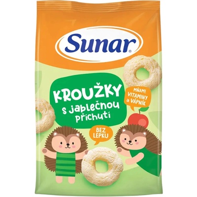 SUNAR Dětský snack jablečné kroužky 6x 50 g