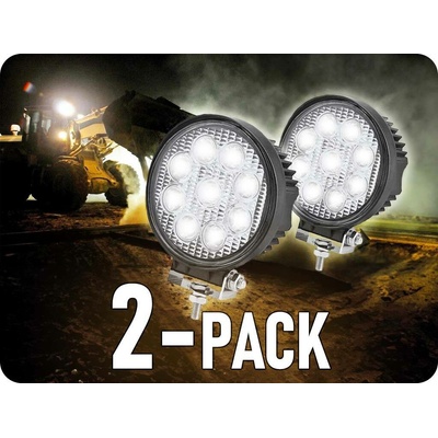 TruckLED Led Epistar Pracovní Světlo, 24W, Kulaté 1430lm, 12/24V, IP67/2-PACK! [L0076]