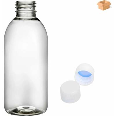 Tera plastová lahvička čirá s bílým uzávěrem 250 ml 180 ks