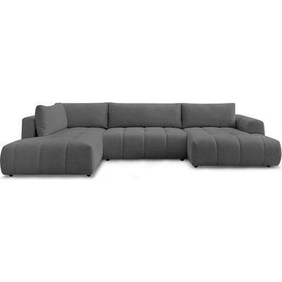 Bobochic Тъмносив сгъваем/с място за съхранение ъглов диван (ляв ъгъл/U форма) Fuji - Bobochic Paris (106563)