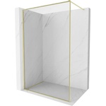 Mexen Kioto-XF стена за душ Walk-in с рамка 120 x 202 см, прозрачна 10 мм, златна четкована - 800-120-104-55-00-X (800-120-104-55-00-X)