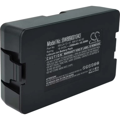 VHBW Батерия за Gardena 250 / 400 / 500, 18 V, 2.5 Ah (889001043)