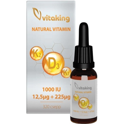 Vitaking Vitamín D3+K2+K1 kvapky 10 ml