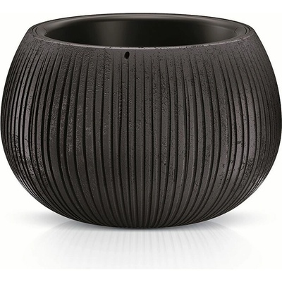 PROSPERPLAST Kvetináč s vkladom BETON BOWL čierny 14,4 cm