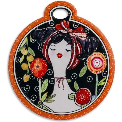 Egan LE PUPAZZE Podložka pod hrnce černá 16x18 cm