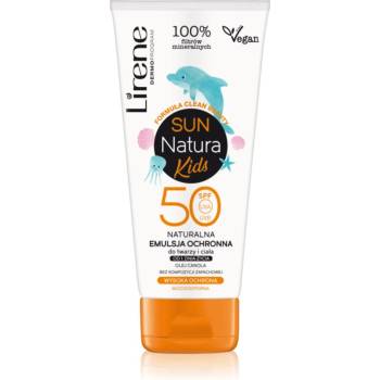 Lirene Sun Natural Kids Protective Emulsion For Face And Body Spf 50 детски защитен крем SPF 50 100ml