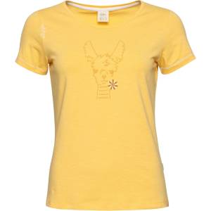 Chillaz Дамска тениска Chillaz Women's Gandia Happy Alpaca T-Shirt - Yellow - размер 40 (EU) (116-7479-0815)