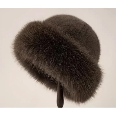 Bubla TOP kožešinová čepice hnědá