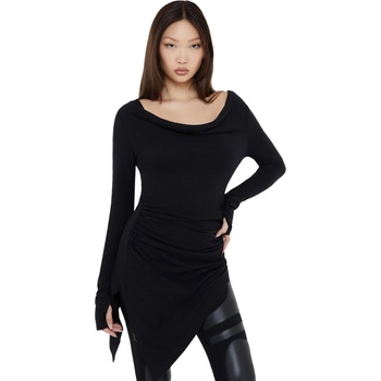 KILLSTAR Дамска тениска (топ) KILLSTAR x KIHILIST - Ebony Hour - Black - KSRA013558