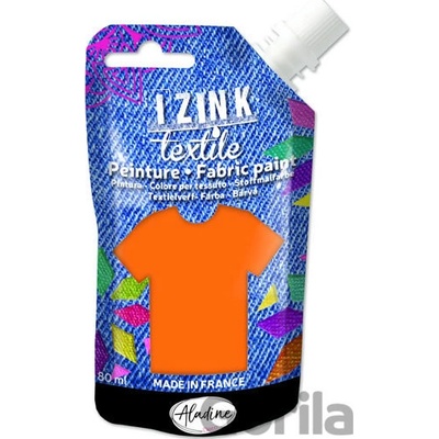 Aladine IZINK textilní barva oranžová 80 ml