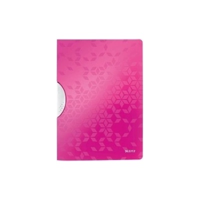 RÝCHLOVIAZAČ S KLIPOM, PP, A4, LEITZ "WOW COLORCLIP", RUŽOVÝ