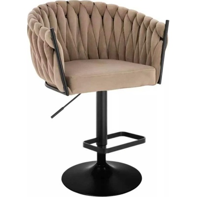 LuxuryForm Design Norden Velur na čiernom tanieri latte