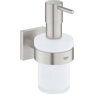 GROHE QuickFix Start Cube - Дозатор за сапун с държач, стъкло/суперстомана 41098DC0 (41098DC0)