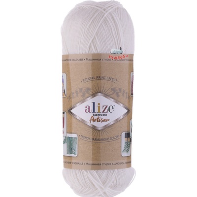 Alize Příze Superwash Artisan Varianta: 55 bílá