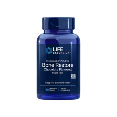 Life Extension Bone Restore Chocolate flavored Čokoláda 60 žvýkací tablety