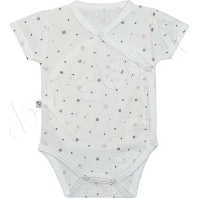 Baby Service Zavinovacie dojčenské body krátky rukáv mušelín Hviezdičky