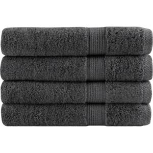 vidaXL Премиум сауна кърпи SOLUND 4 бр антрацит 80x200 см 600 gsm (137169)