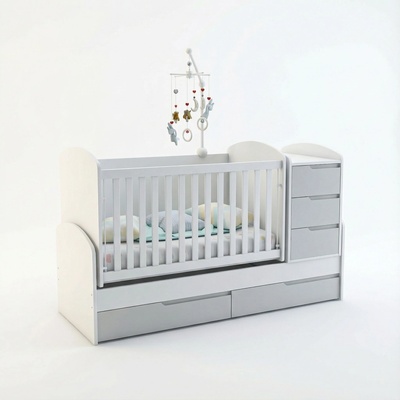 Дейзи Нов Бебешка кошара Съни Бял+Сив