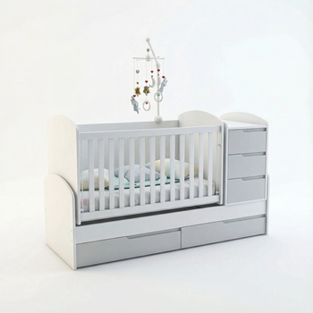 Дейзи Нов Бебешка кошара Съни Бял+Сив