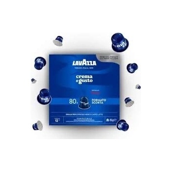 80 бр. алуминиеви кафе капсули Lavazza Crema e Gusto Classico съвместими с Nespresso®