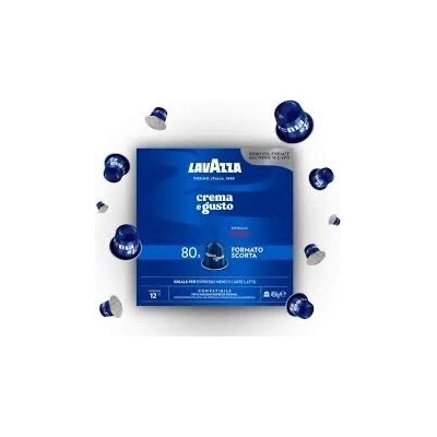 80 бр. алуминиеви кафе капсули Lavazza Crema e Gusto Classico съвместими с Nespresso®