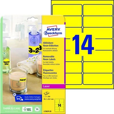 Avery Zweckform 25 listů, A4, žluté L7263Y-25