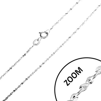 Šperky eshop Stříbrný řetízek , spirála z esovitých článků R13.14