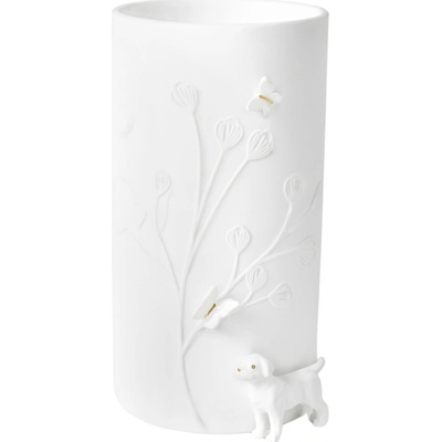 räder Porcelánová váza Dog Standing, bílá barva, porcelán