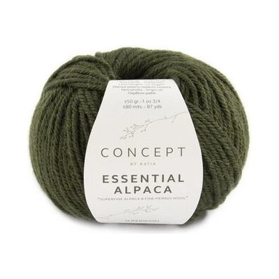 ESSENTIAL ALPACA Katia Farby ESSENTIAL ALPACA: 81 vojenská zelená - VÝPREDAJ