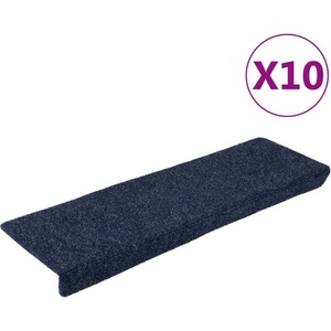 vidaXL Изтривалки за стълби, самозалепващи се, 10 бр. , 65x21x4 см, антрацит, правоъгълен кант