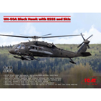 ICM UH-60A Black Hawk with ESSS and Skis 1:48