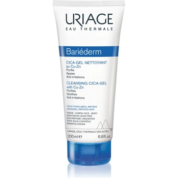 Uriage Bariéderm Cica Cleansing Gel with Copper-Zinc успокояващ почистващ гел за напукана кожа 200ml