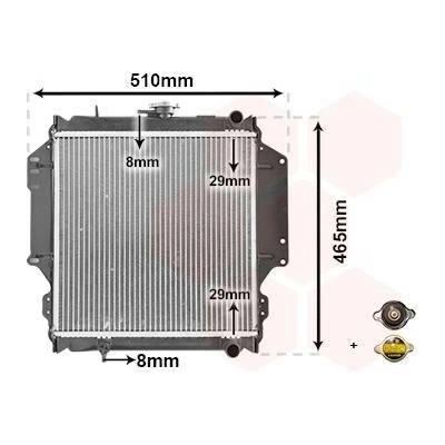 Chladič vody pro motor VAN WEZEL 52002012