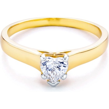 SAVICKI Годежен пръстен Solitaire: два цвята злато. кубичен цирконий