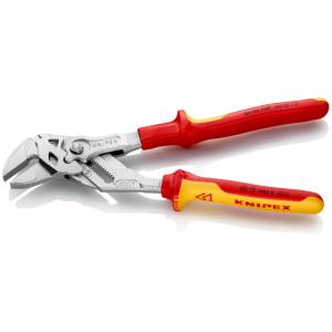 KNIPEX Клещи раздвижени, хромирани, vde 1000v жълто-червена (k8606250)
