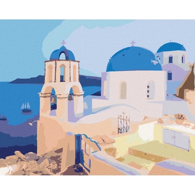 Zuty Malování podle čísel SANTORINI ŘECKO TED DAVIS