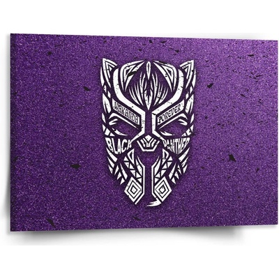 Sablio Obraz BLACK PANTHER wakanda forever Biely - 150x110 cm