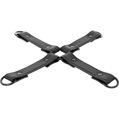 Fetish Submissive Bound 4-Way Hogtie Vegan Leather