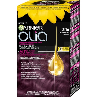 Garnier Olia olejová permanentní barva na vlasy 3,16 Deep Violet 60 g