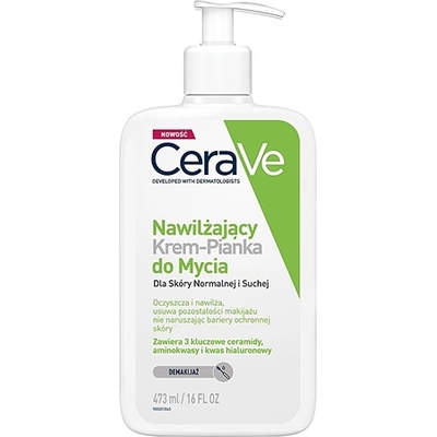CeraVe Facial Cleansers Hydrating Cream-to-Foam Cleanser почистваща крем-пяна за нормална към суха кожа унисекс 236 мл