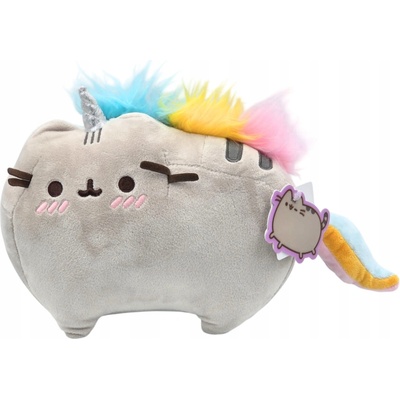 kočička Pusheen jednorožec šedý 21x30x13 cm