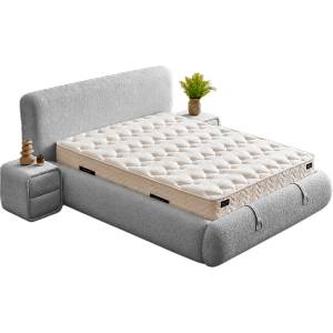 Carmen Тапицирана спалня с матрак rodos pro 160 х 200 - сив 18