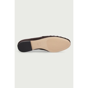 MICHAEL Michael Kors мокасини дамски от набук Jennings Ruched Loafer