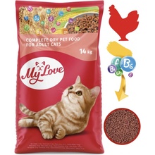 MY LOVE for adult cats with chicken 14 kg