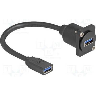 Delock 87983 propojení 1: 1 USB A zásuvka z obou stran 0,2m černý