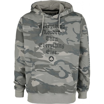 Motörhead Brandit Bastards Hoodie Camo sivá maskovací mikina s kapucí