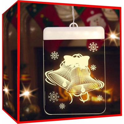 Verk 26015 Závesná vianočná 3D LED dekorácia svietiaci zvonček