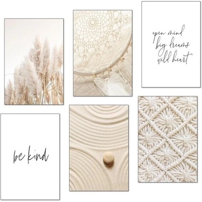 Sada plakátů DecoMe - Boho - BEZ RÁMU - Obývací pokoj Ložnice Dívčí pokoj - Vyrobeno v Německu -