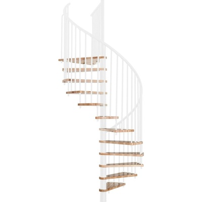 Minka STAIRS Kombinované točité schodiště Spiral Smart buk/bílá pr. 100 cm