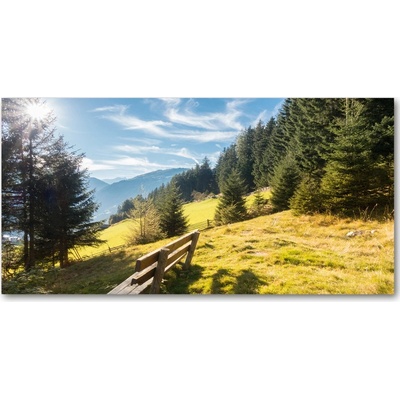 Foto obraz sklo tvrzené Jeseň v horách 100x50 cm